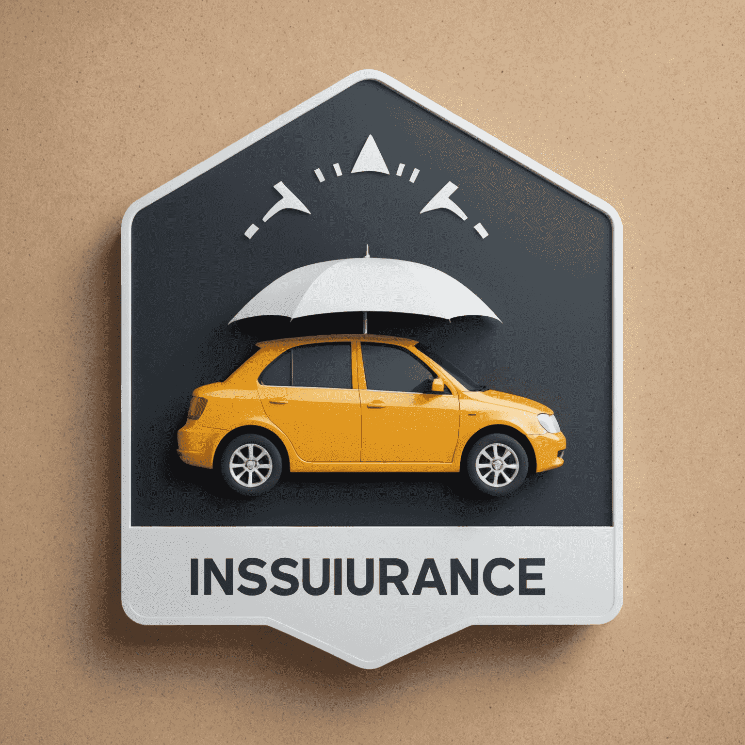 A car with a protective shield icon, representing basic insurance coverage for rental vehicles