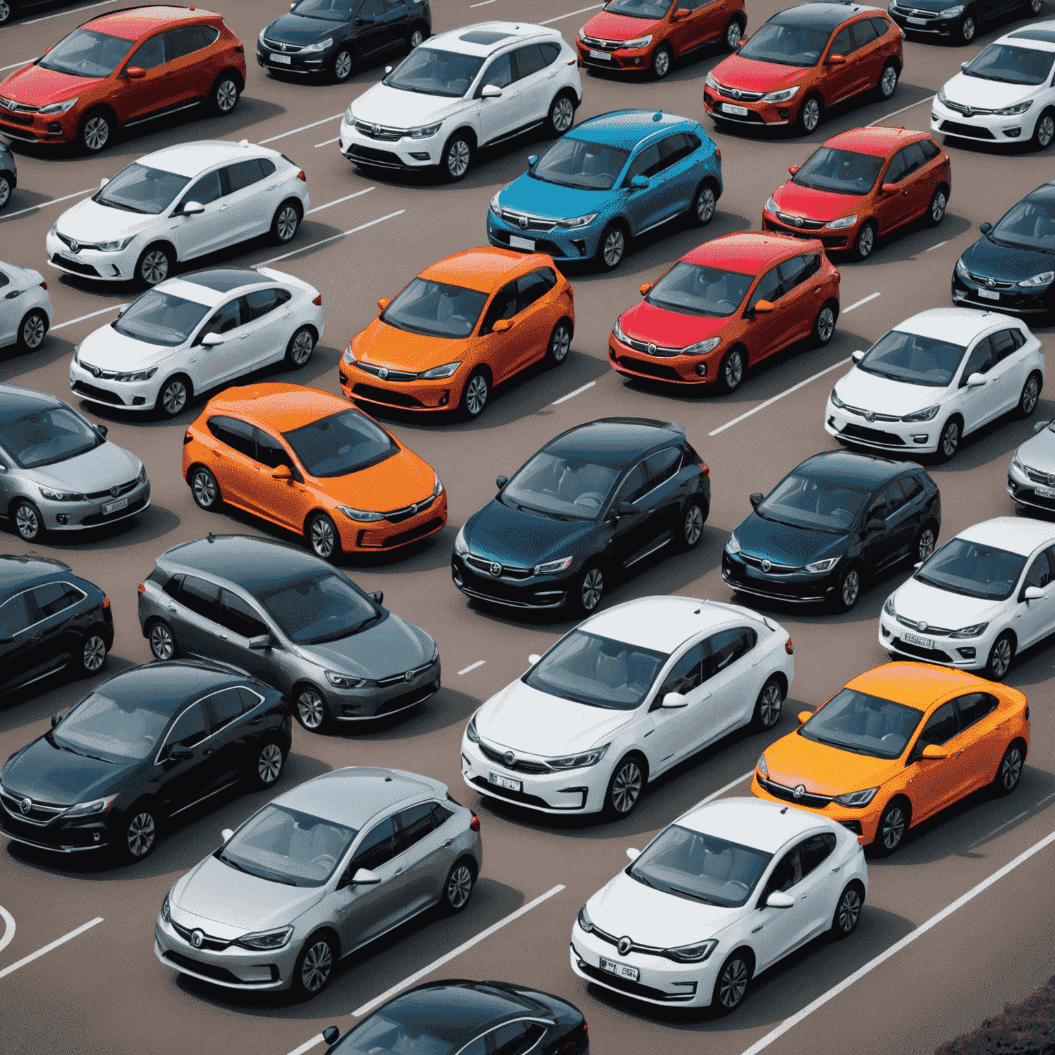 A collage of modern cars including electric vehicles, luxury cars, and compact city cars, representing the latest trends in car rentals