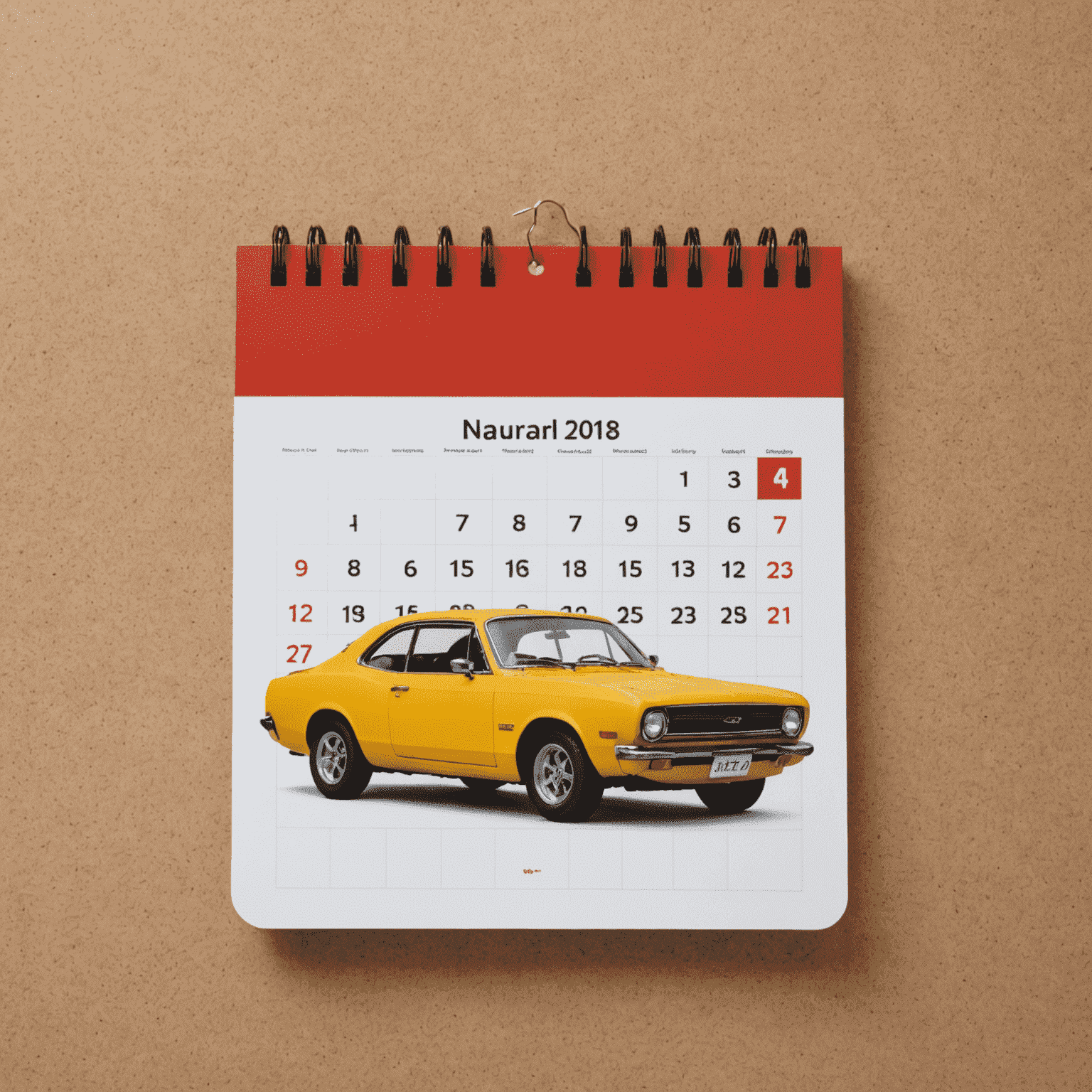 A calendar with a car icon, representing long-term rental insurance options